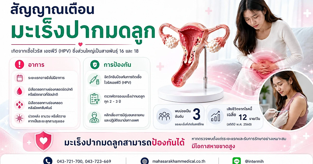 สัญญาณเตือนมะเร็งปากมดลูก